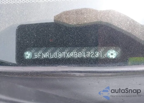 2009 Honda Odyssey Ex-L из США, поврежденный, VIN 5FNRL387X9B047231